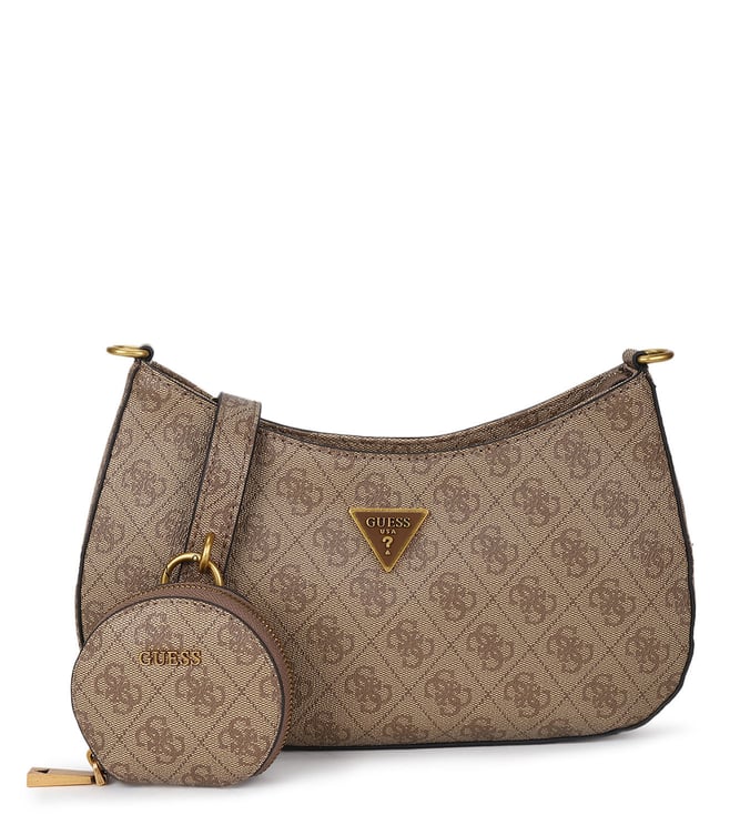 Buy Guess Latte Logo Alexie Medium Shoulder Bag for Women Online Tata