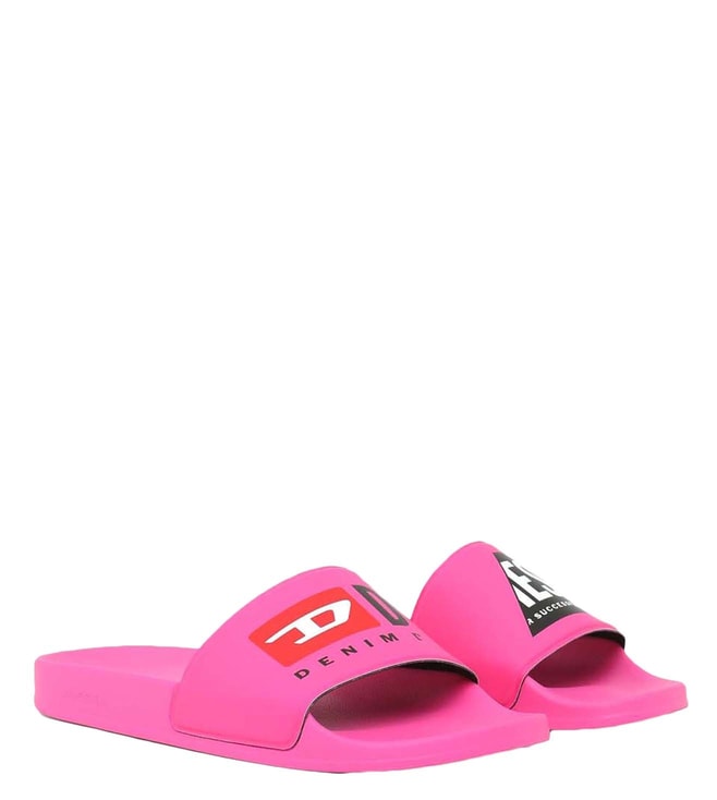 Buy Diesel SA-MAYEMI PW Pink Slide Sandals for Women Online @ Tata CLiQ  Luxury