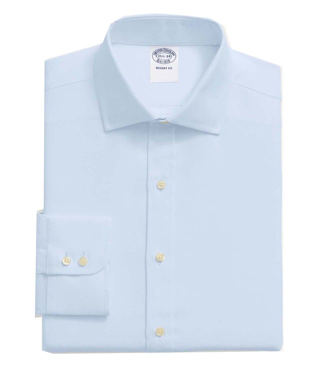 Buy Brooks Brothers Light Pastel Blue Regular Fit Shirt for Men Online ...