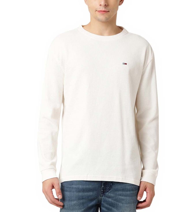 tommy jeans white long sleeve