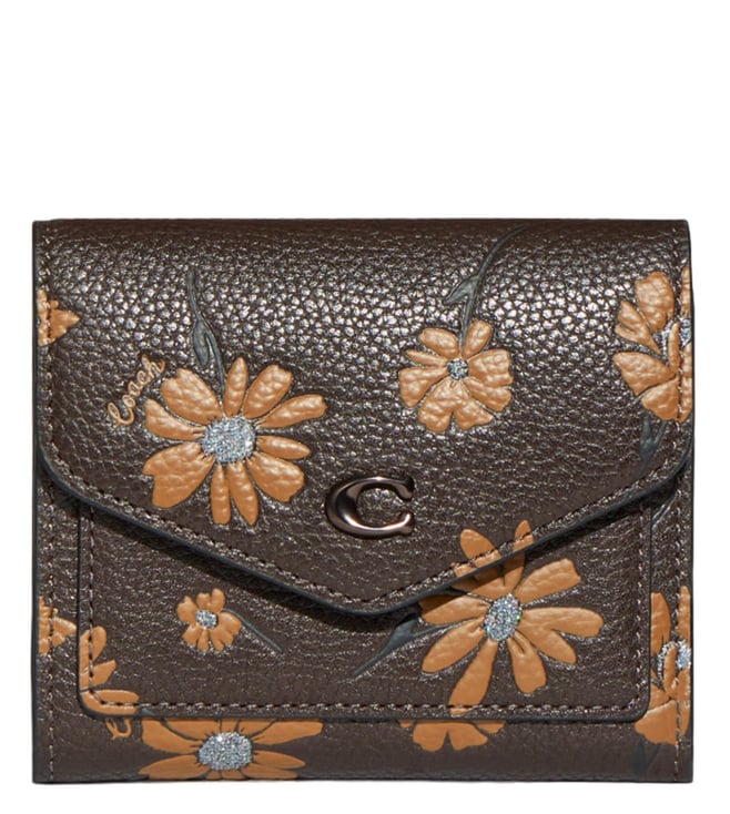 Coach Bag Malaysia | Coach Mini Wallet On A Chain With Floral Print in  Black Multi (CP344)