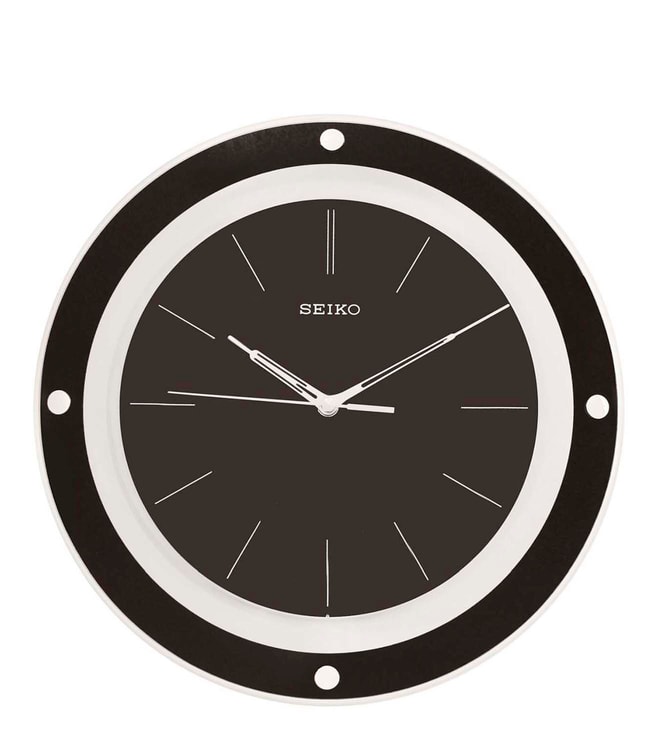 Buy Seiko Black Analog Wall Clock With Sweep Movement Online @ Tata CLiQ  Luxury