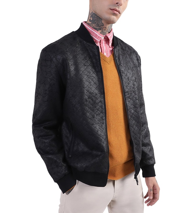 Buy Antony Morato Black Slim Fit Bomber Jacket for Men Online @ Tata CLiQ Luxury