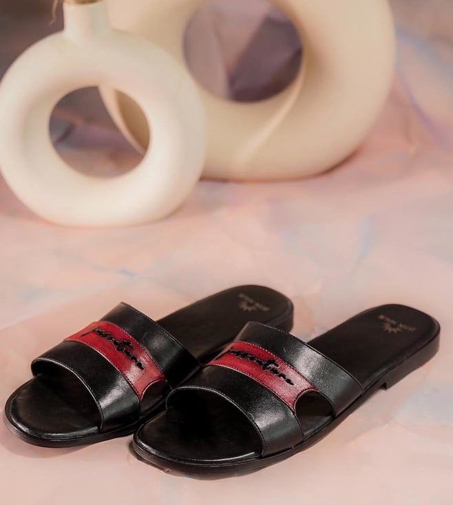 Buy Jatin Malik Black Pablo JMC Slides Online Tata CLiQ Luxury