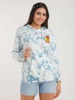 Buy zink Z Blue Cotton Printed Hoodie for Women Online @ Tata CLiQ