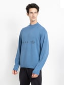 Buy Adidas Originals Blue Regular Fit ZIP KNIT JUMP Sweater for
