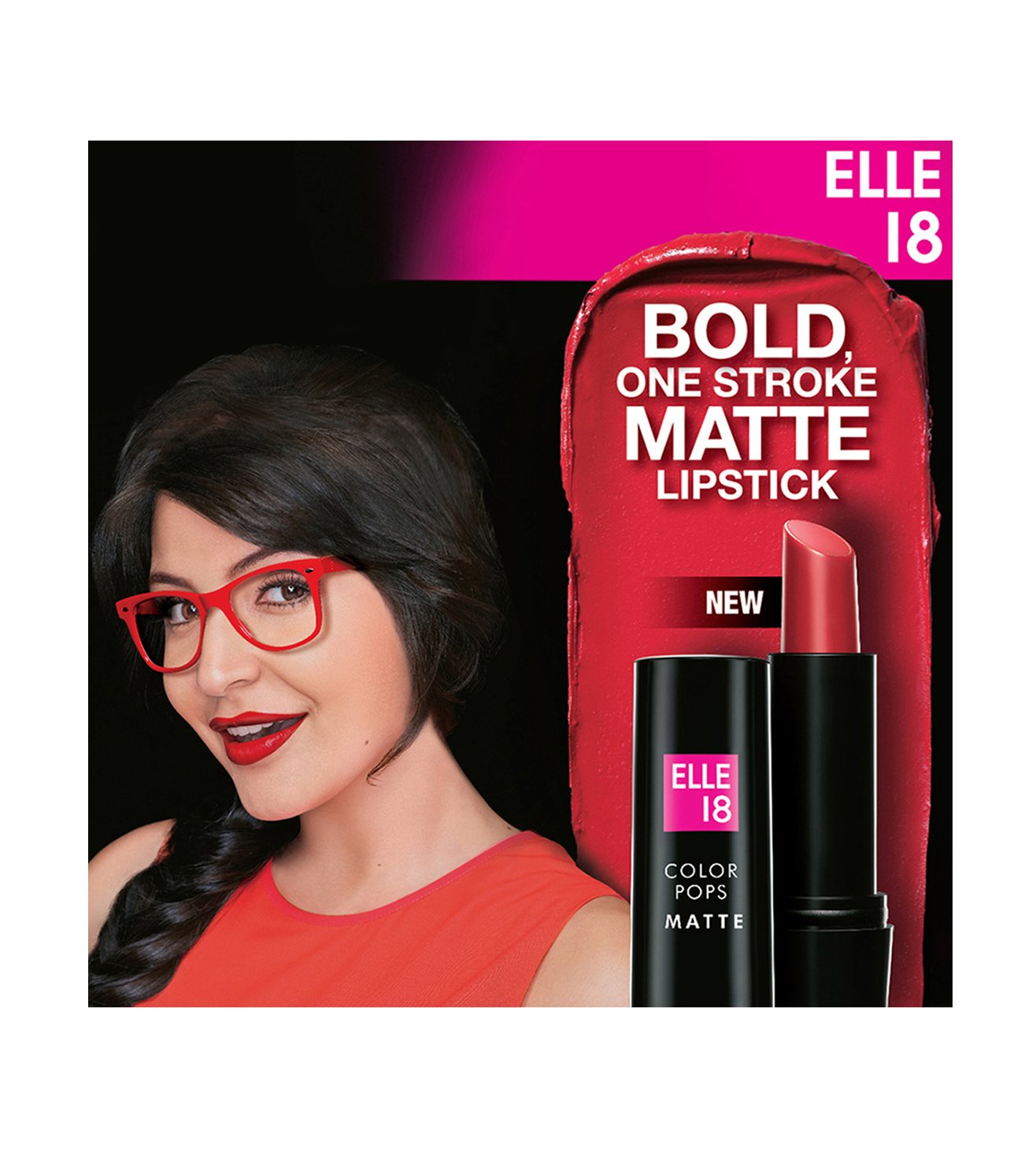 Buy Elle 18 Color Pops Matte Lipstick Pink Kiss - 4.3 gm Online On Tata  CLiQ Palette