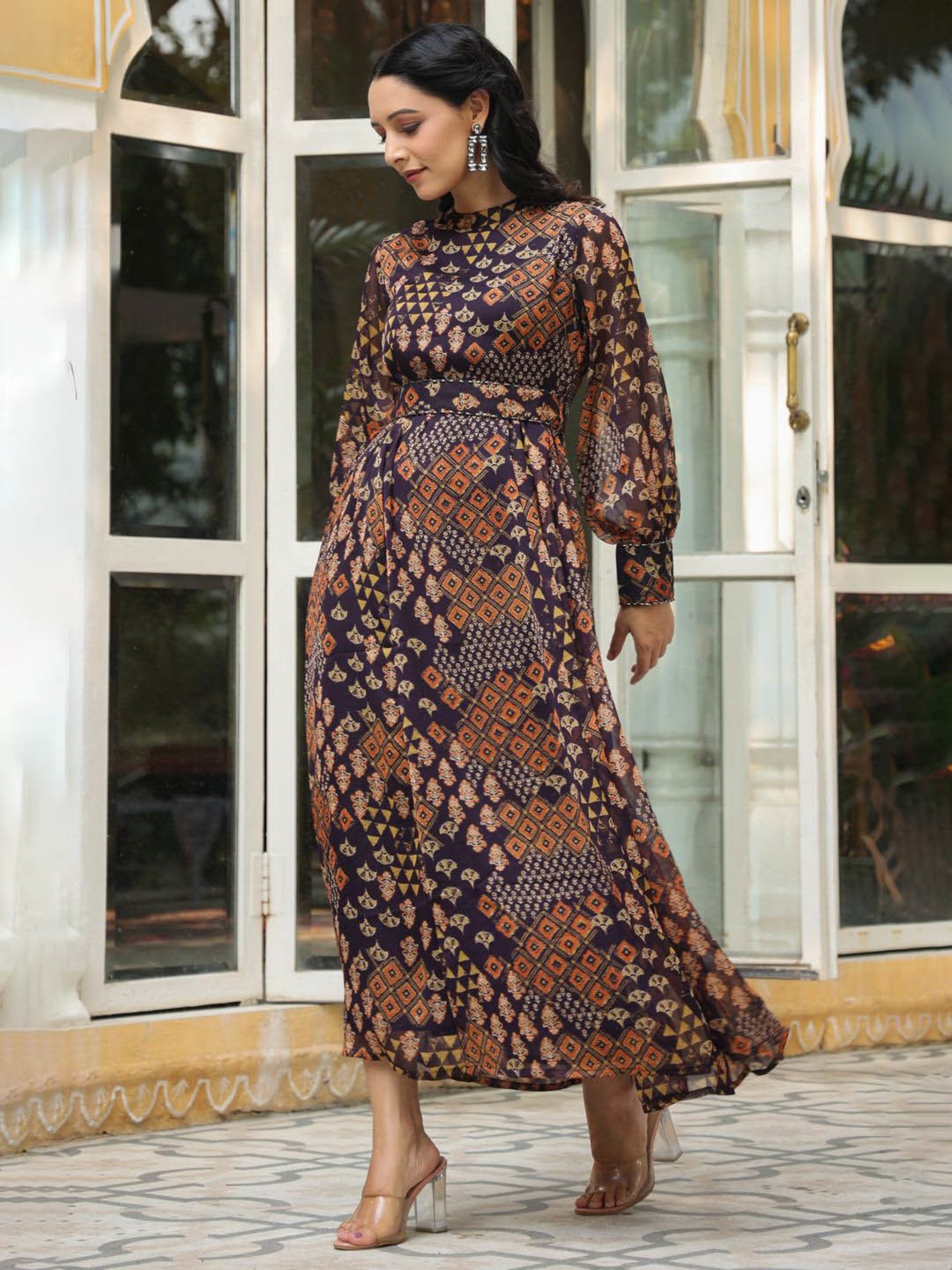 Buy Juniper Multi Color Flared Printed Dress for Women¿s Online