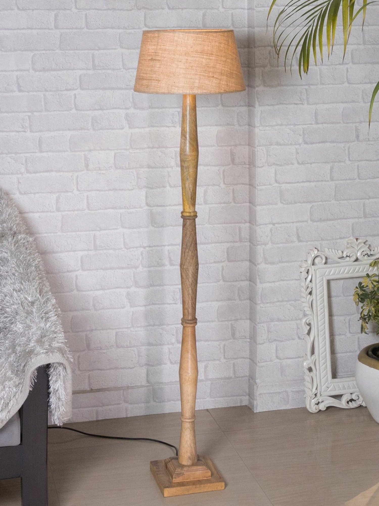 フロアスタンド Antique. Lamp shade Buy Homesake 'Antique' Brown Tall Floor Lamp With Shade & Bulb at