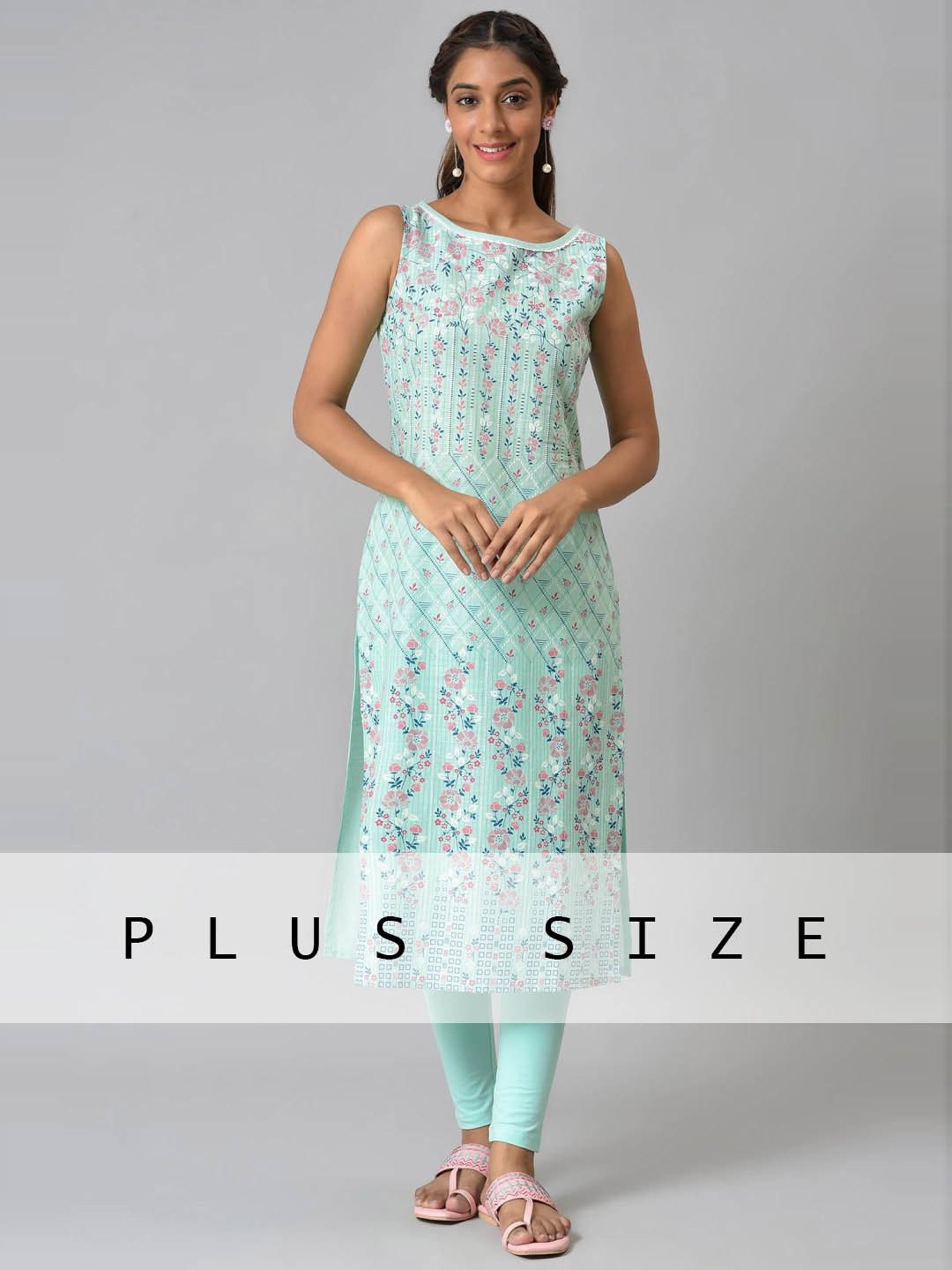 Aurelia Cotton Pink Kurtas - Buy Aurelia Cotton Pink Kurtas online in India