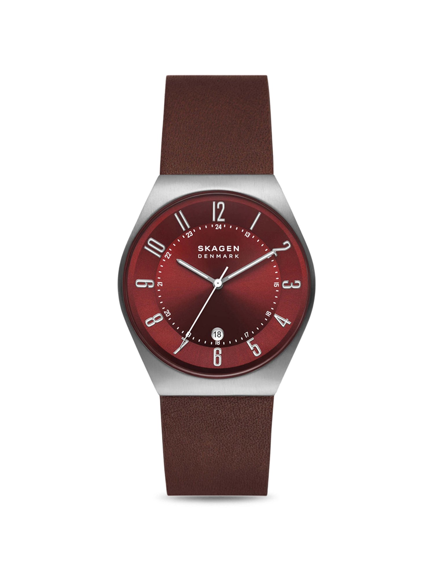 Skagen Ancher Blue Dial Tan Leather Men's Watch SKW6103 – Watches of America