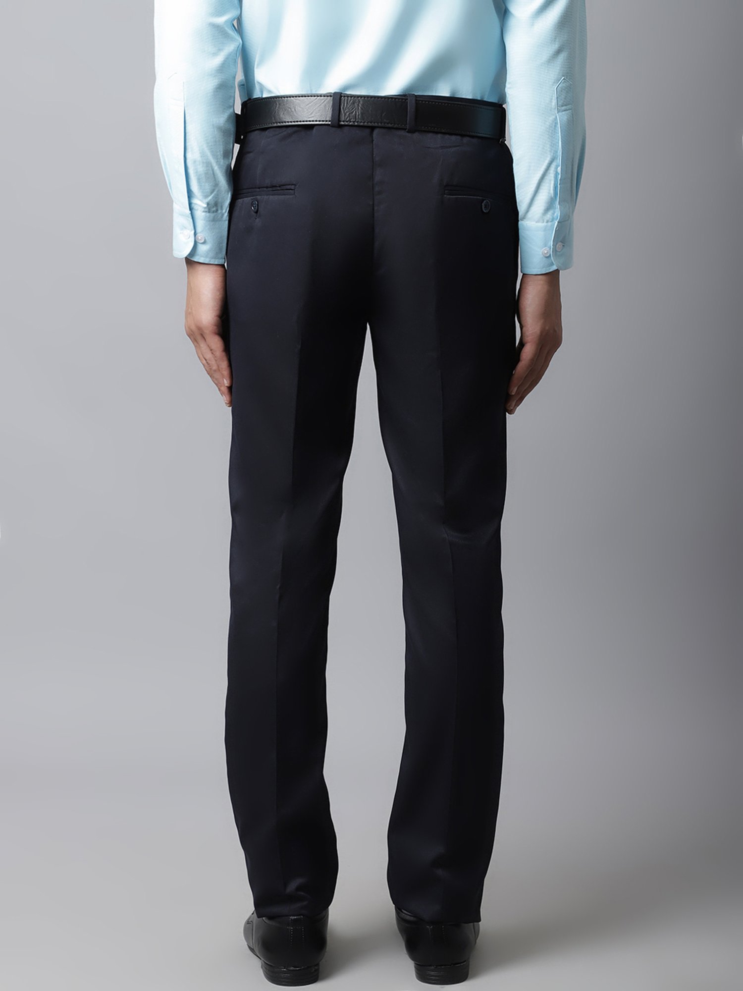 Buy Cantabil Men Grey Checked Formal Trousers | Find the Best Price Online  in India