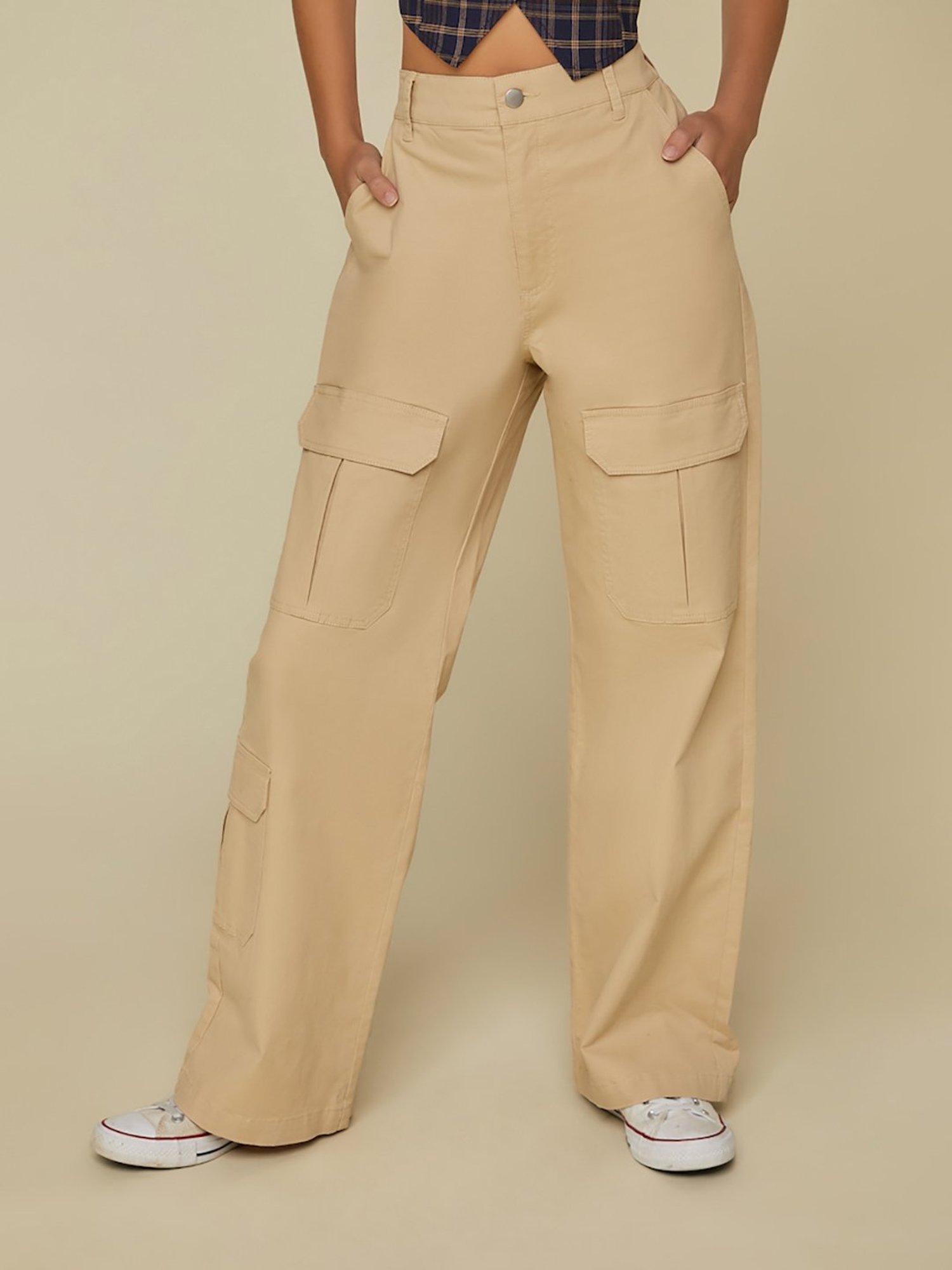 Buy Women Beige Slim Fit Solid Casual Trousers Online  274594  Allen Solly