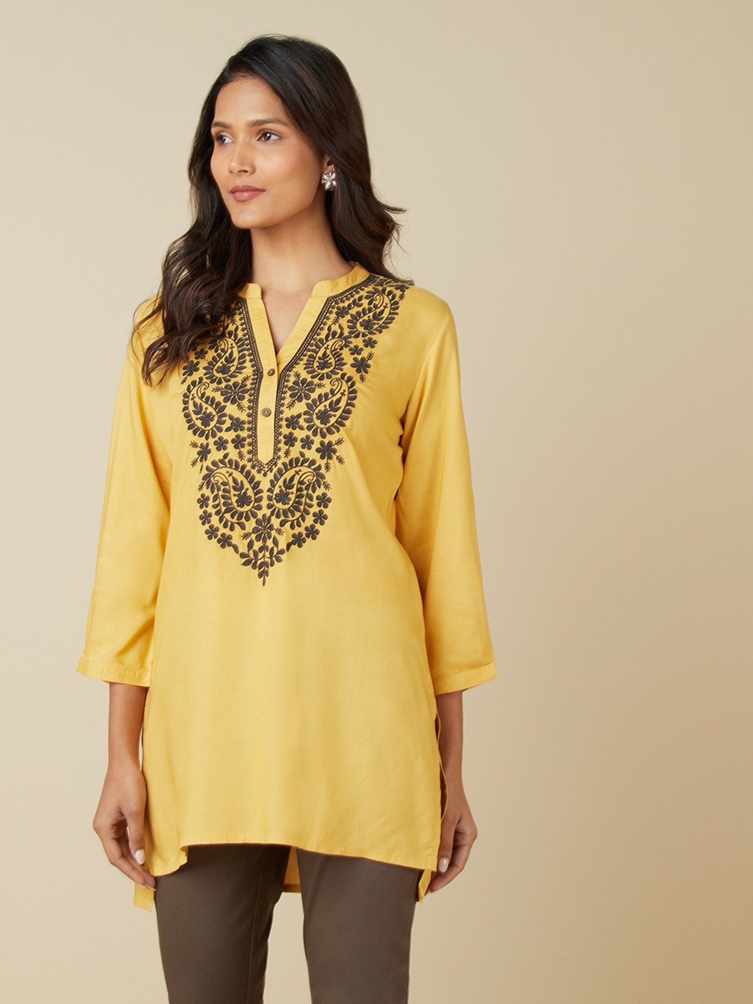 Utsa by Westside Off White Printed Kurta  Fashion Long kurti designs  Clothes for women