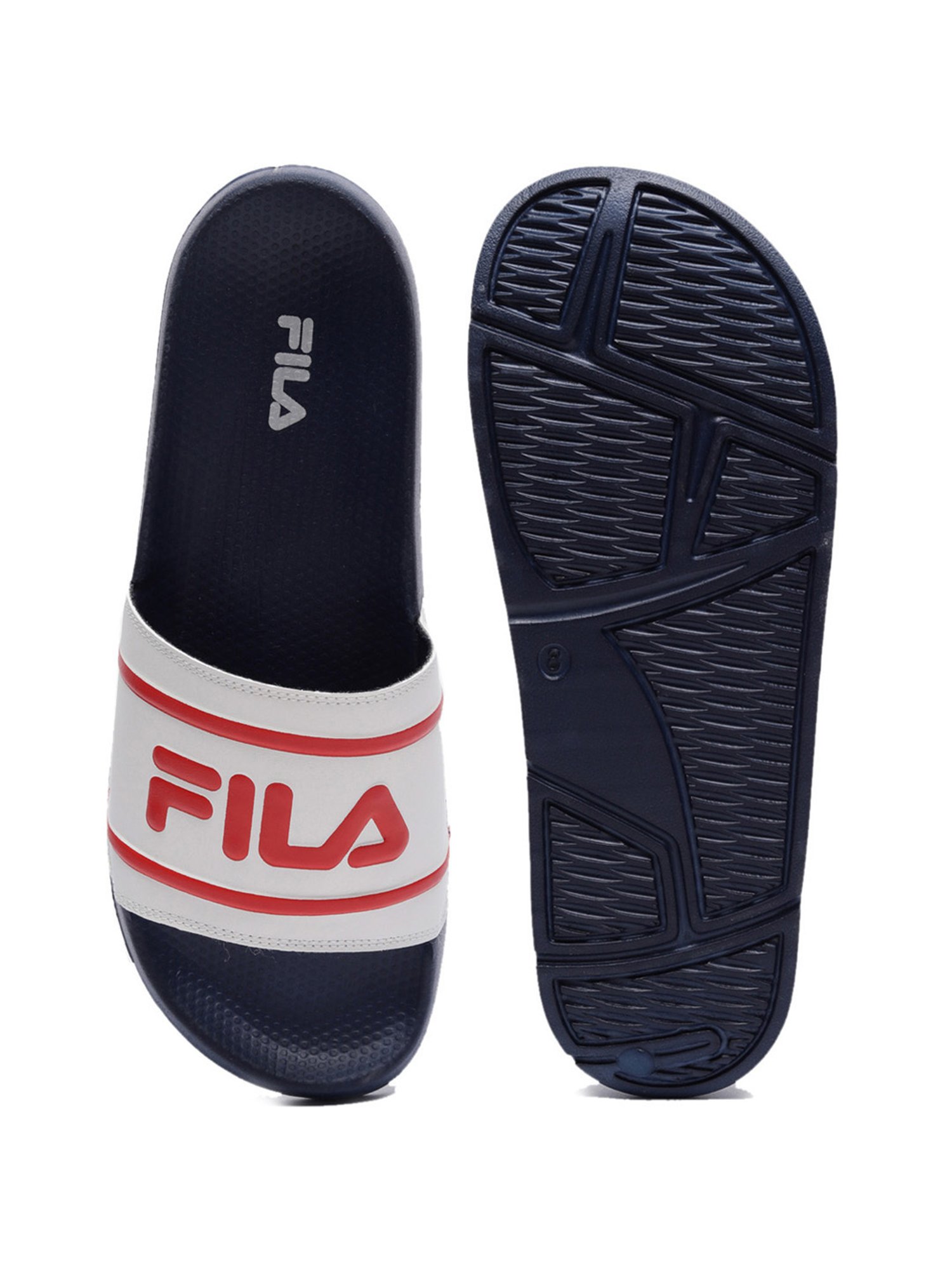 Buy Fila Men s SlidesRAZE II White Slides for Men at Best Price