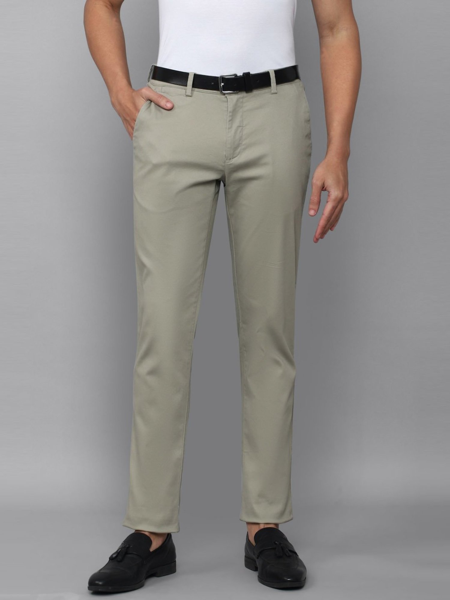 Buy Louis Philippe Green Cotton Slim Fit Trousers for Mens Online  Tata  CLiQ