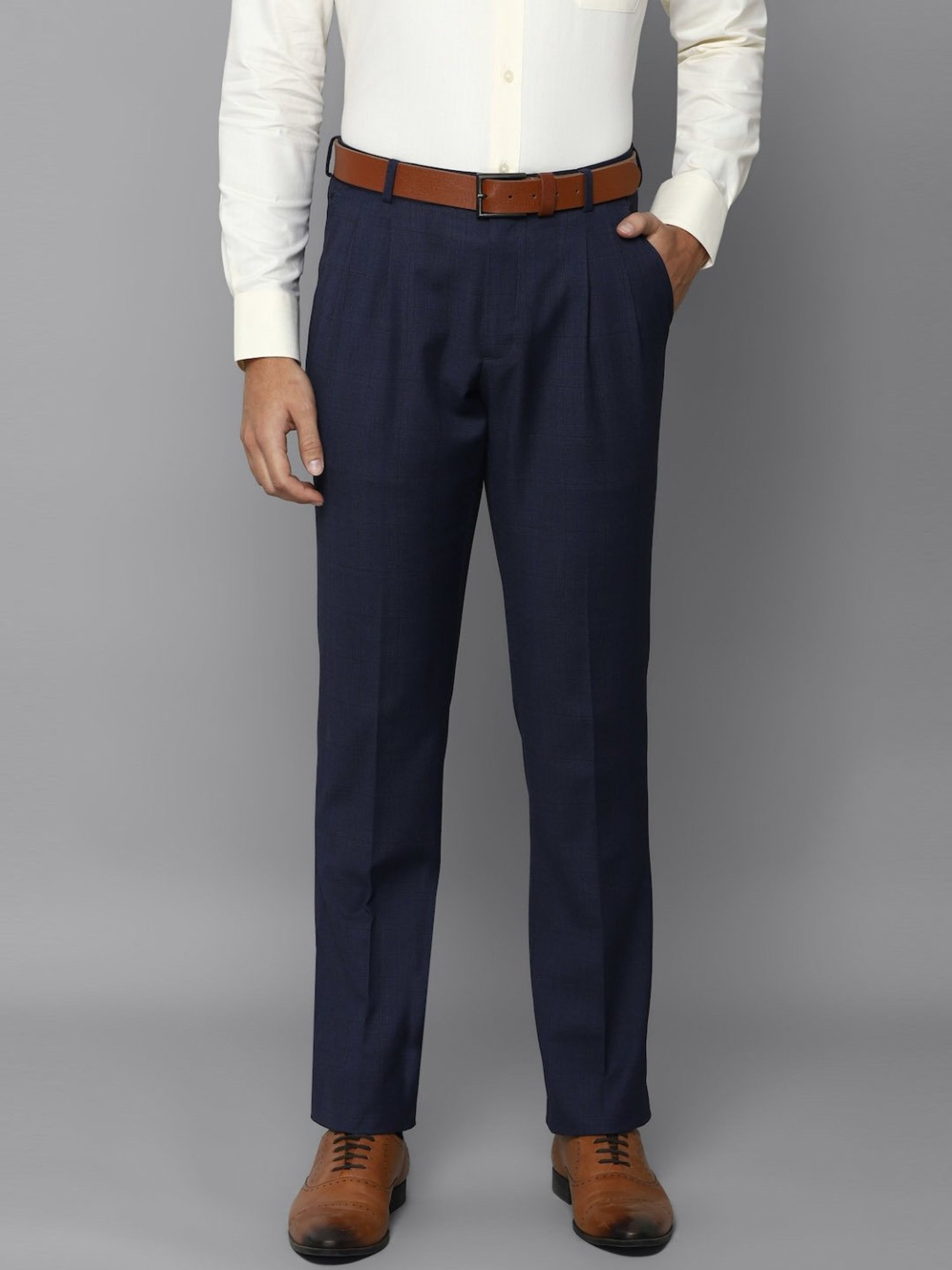 Buy Louis Philippe Men Solid Regular Fit Formal Trouser  Brown Online at  Low Prices in India  Paytmmallcom
