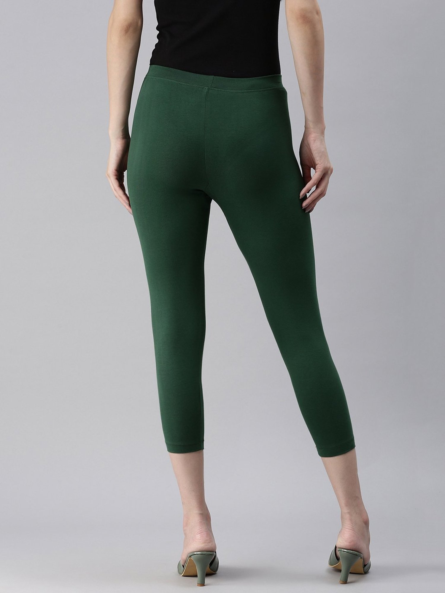 Buy Biba Green Regular Fit Leggings for Women Online @ Tata CLiQ