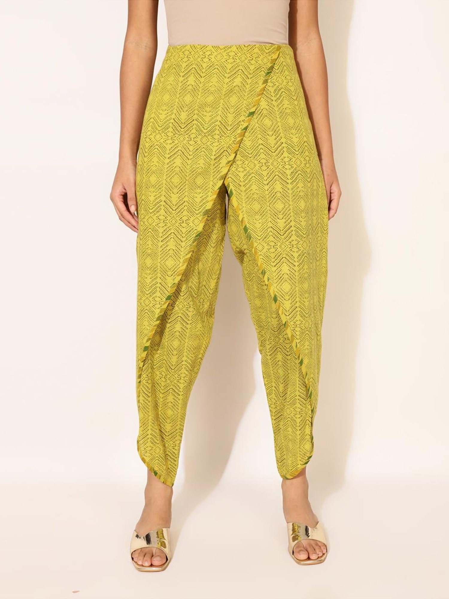 Shop Yellow Dhoti Pants for Women Online from India's Luxury Designers 2024