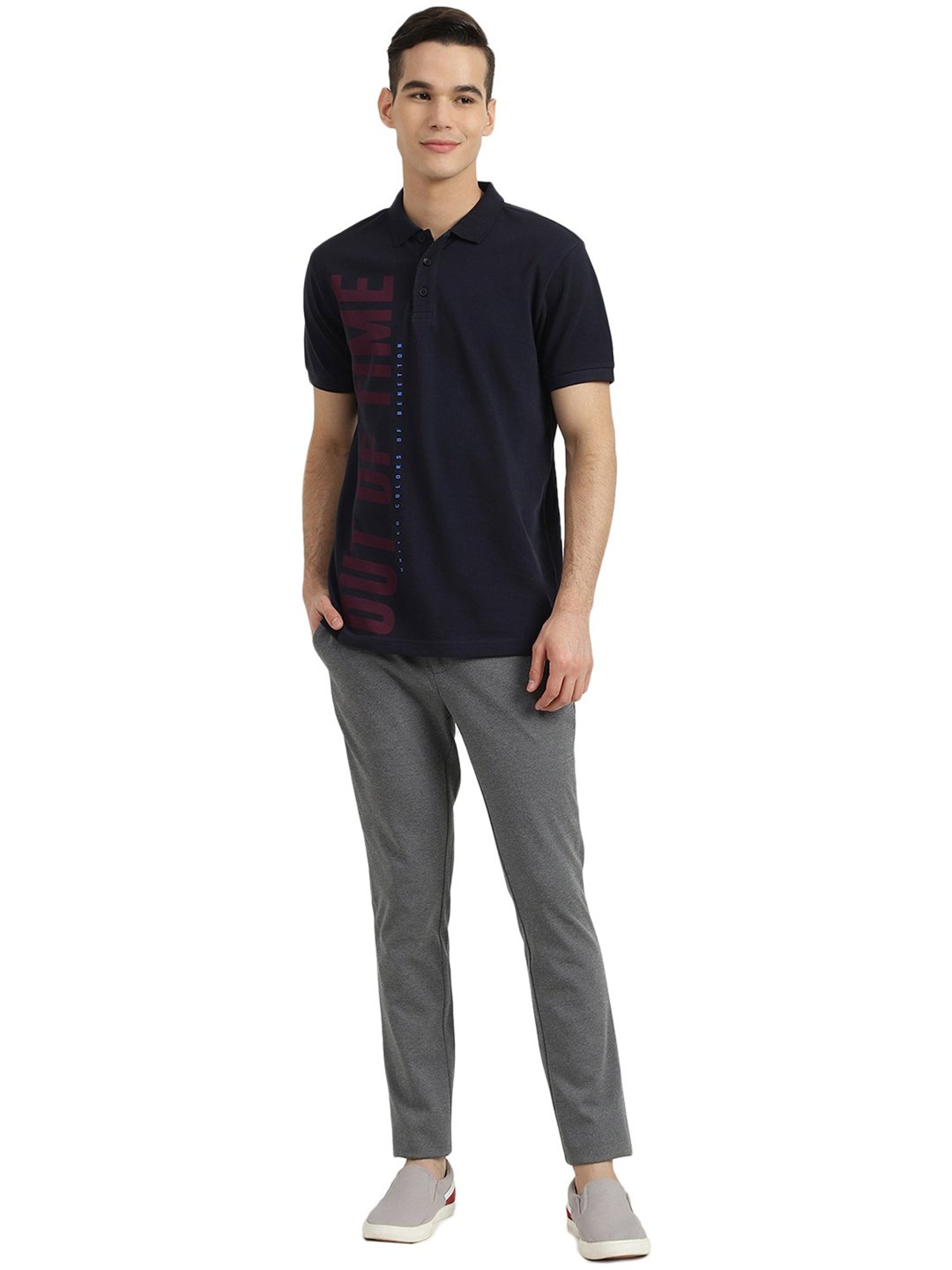 Buy Blue Trousers & Pants for Men by UNITED COLORS OF BENETTON Online |  Ajio.com