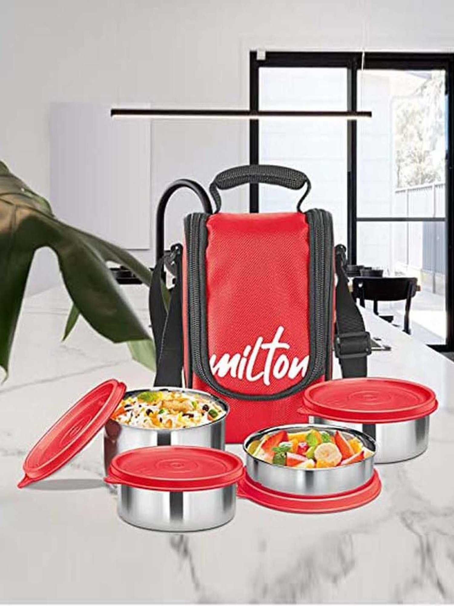 MILTON New Meal Combi Lunch Box, 3 Containers and 1 Tumbler - SVE GIFTS