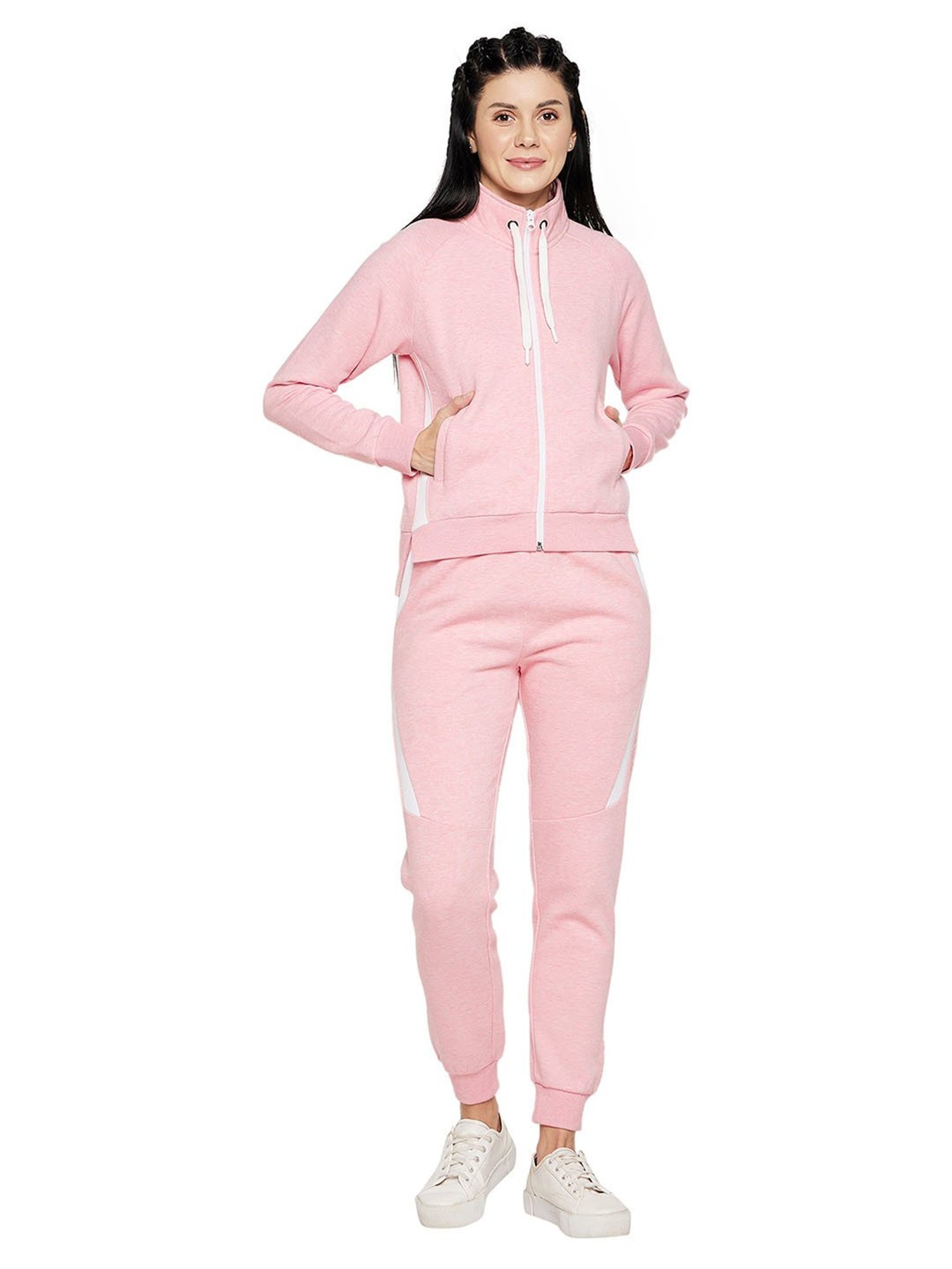 Buy EDRIO Solid Fleece Regular Fit Women's Tracksuit