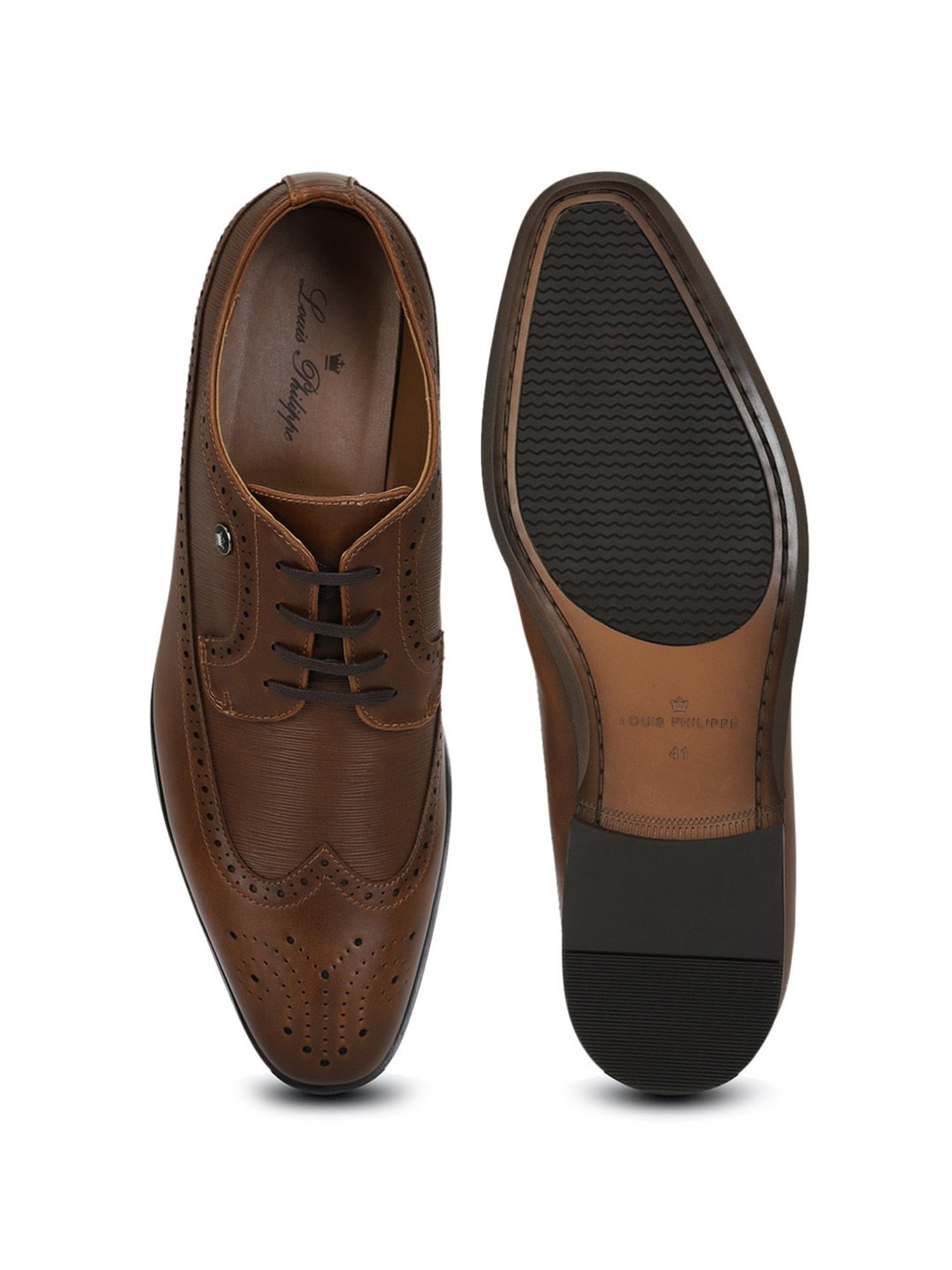 Buy Louis Philippe Men's Brown Brogue Shoes for Men at Best Price