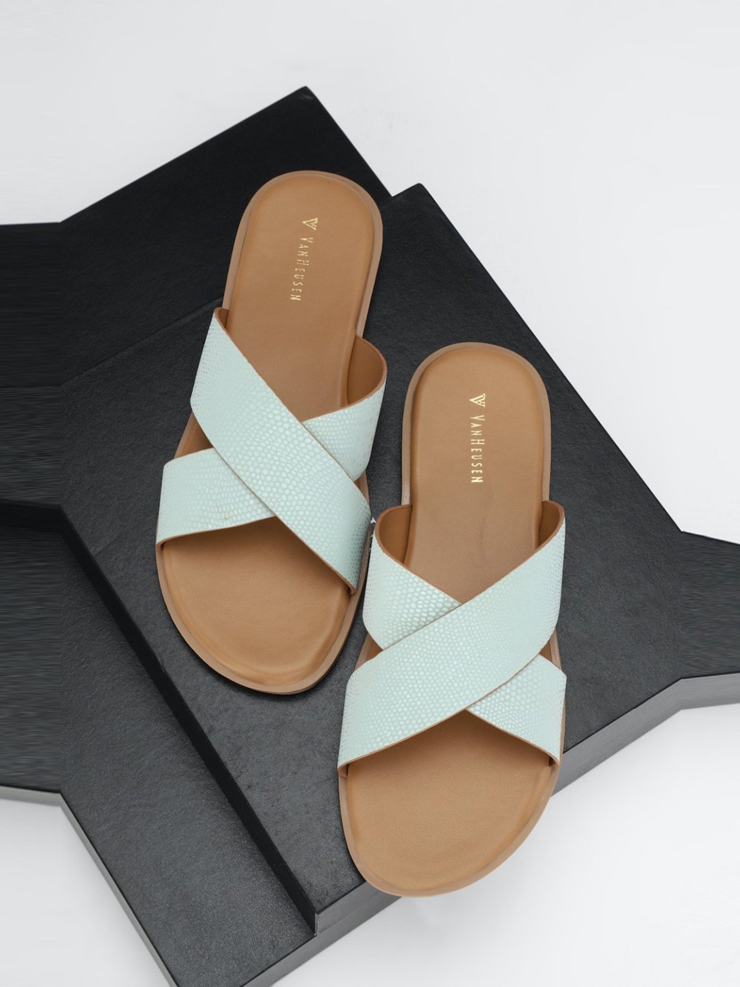 Buy Blue Flat Sandals for Women by ELLE Online | Ajio.com