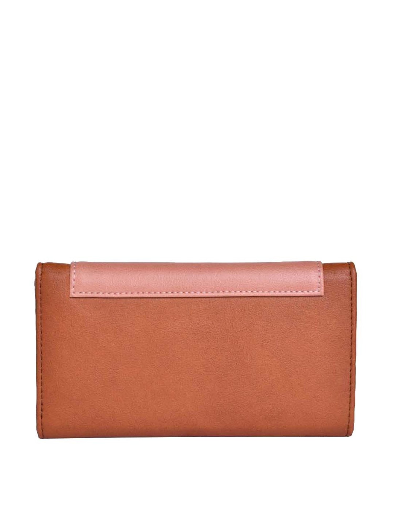 Buy BELWABA Brown Solid Tri-Fold Wallet for Women Online At Best Price @  Tata CLiQ