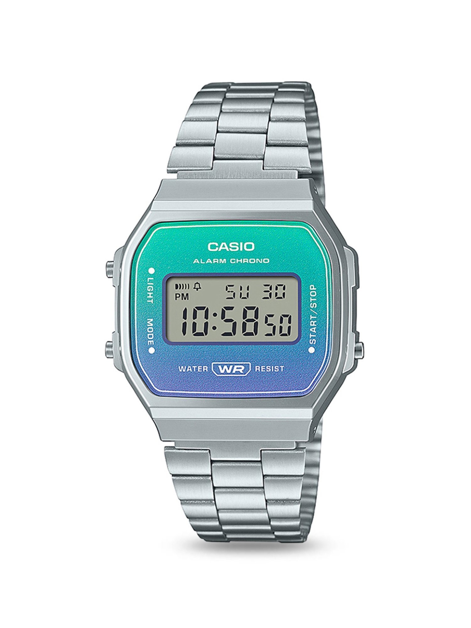 Casio Unisex Digital Stainless Steel Mesh Bracelet Watch 35.5mm - Macy's