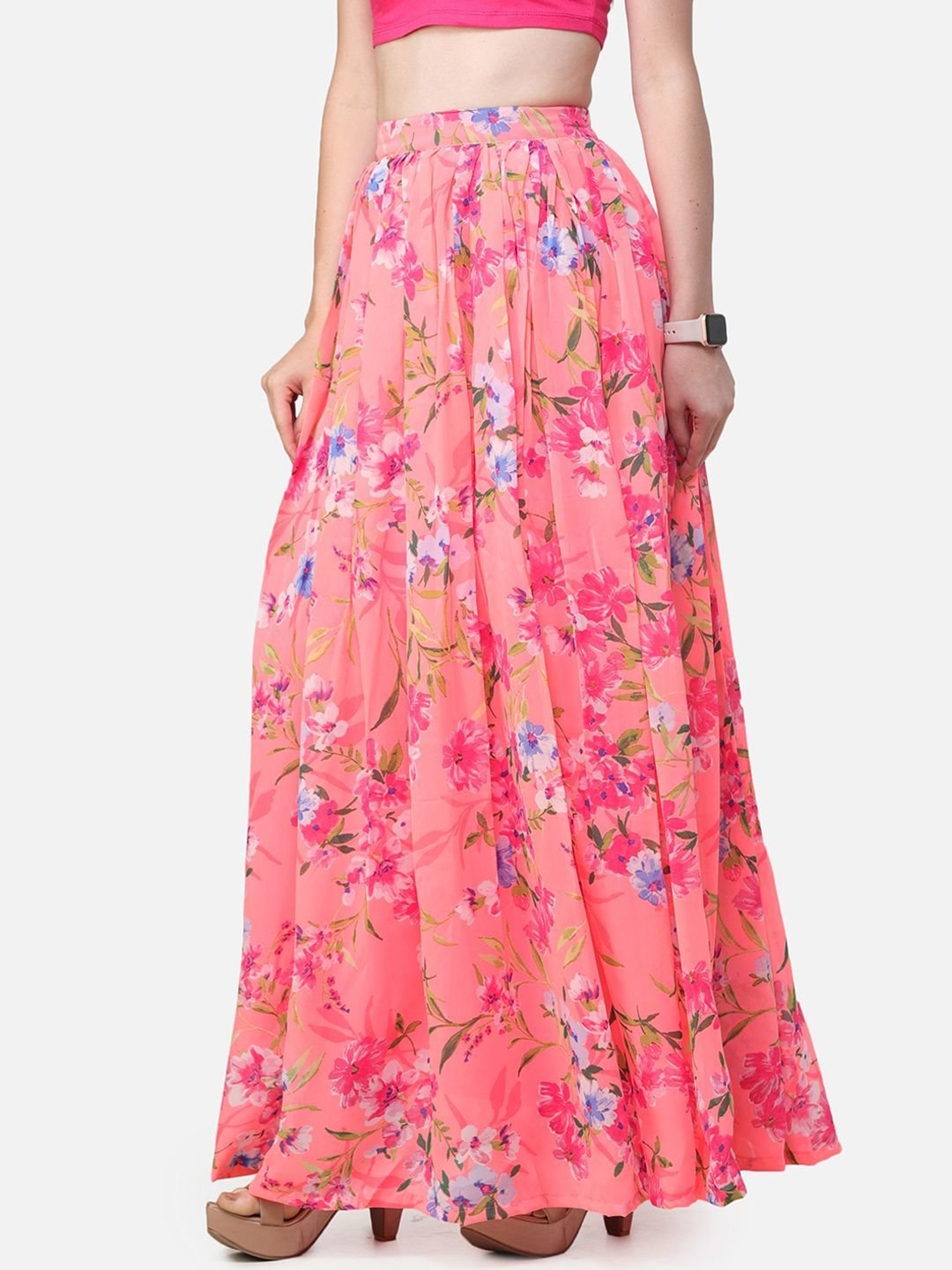 Ancestry Ethnic Skirts  Buy Ancestry Multi Floral Printed Skirt Online   Nykaa Fashion