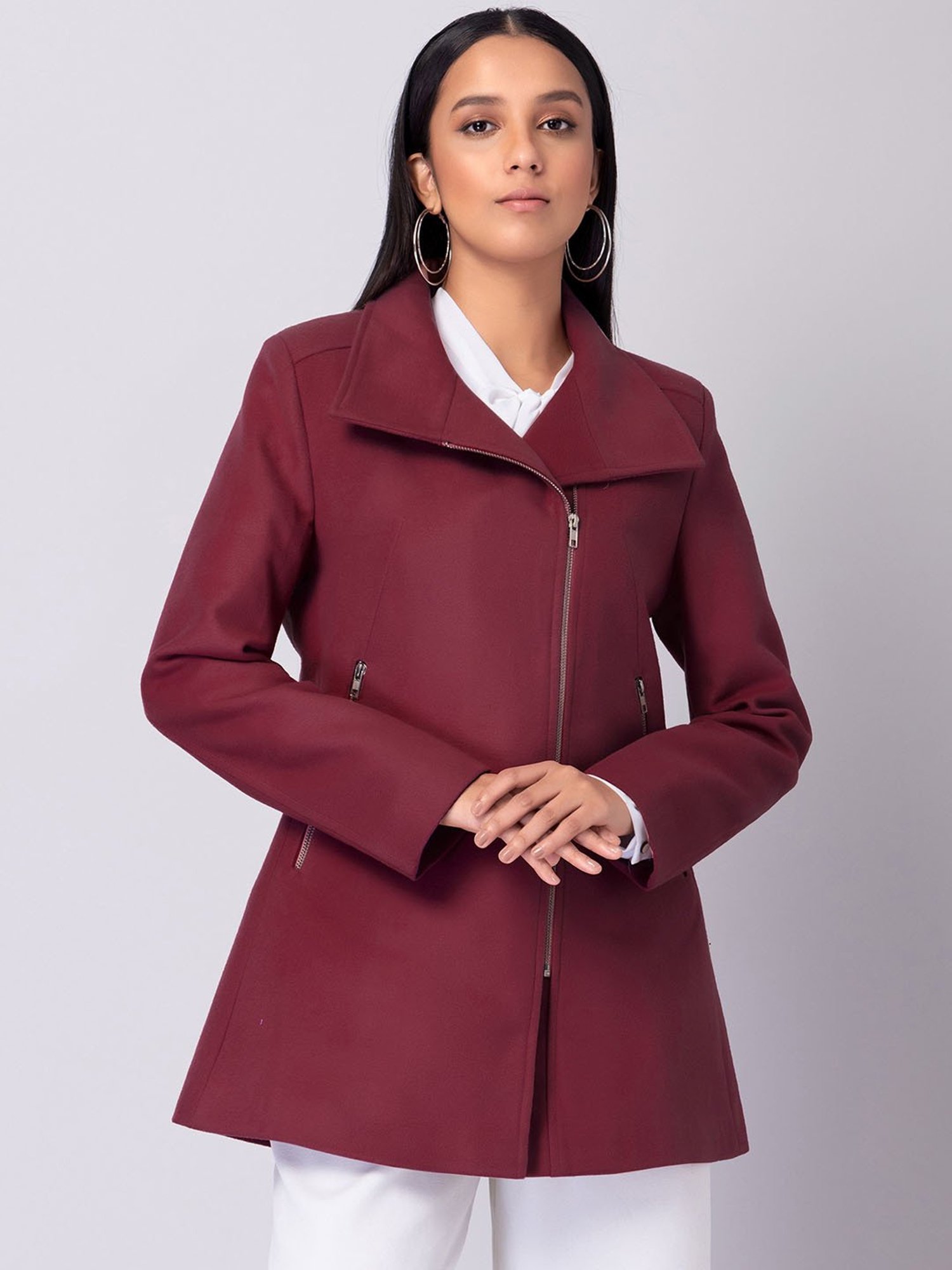 Maroon deals peacoat women's