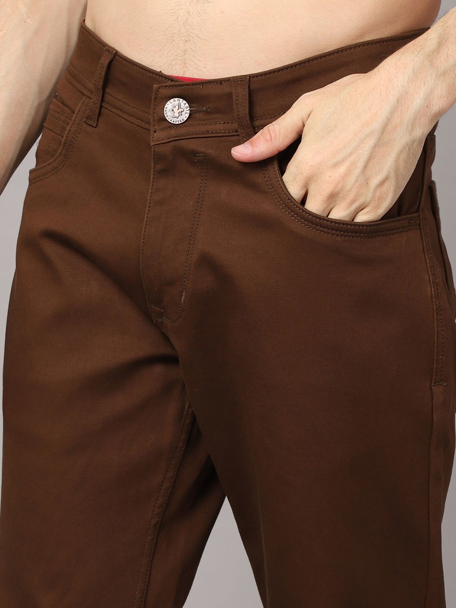 Plain Lining Comfortable To Wear Men's Brown Jeans at Best Price in  Gopalganj | Unnat Fashion