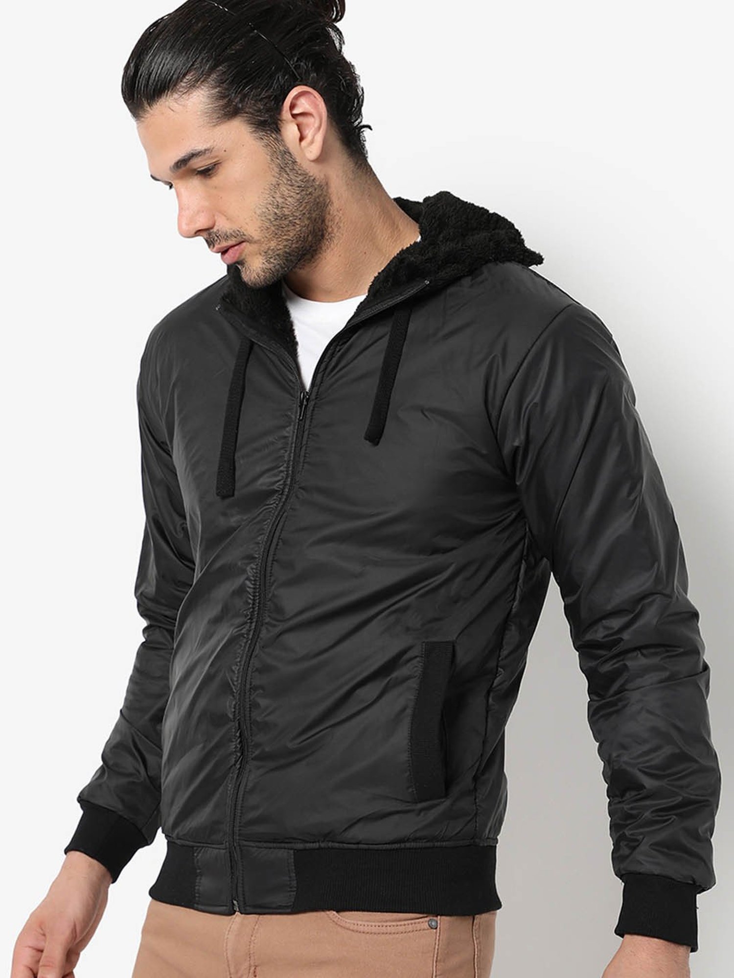 Campus sutra hotsell black bomber jacket