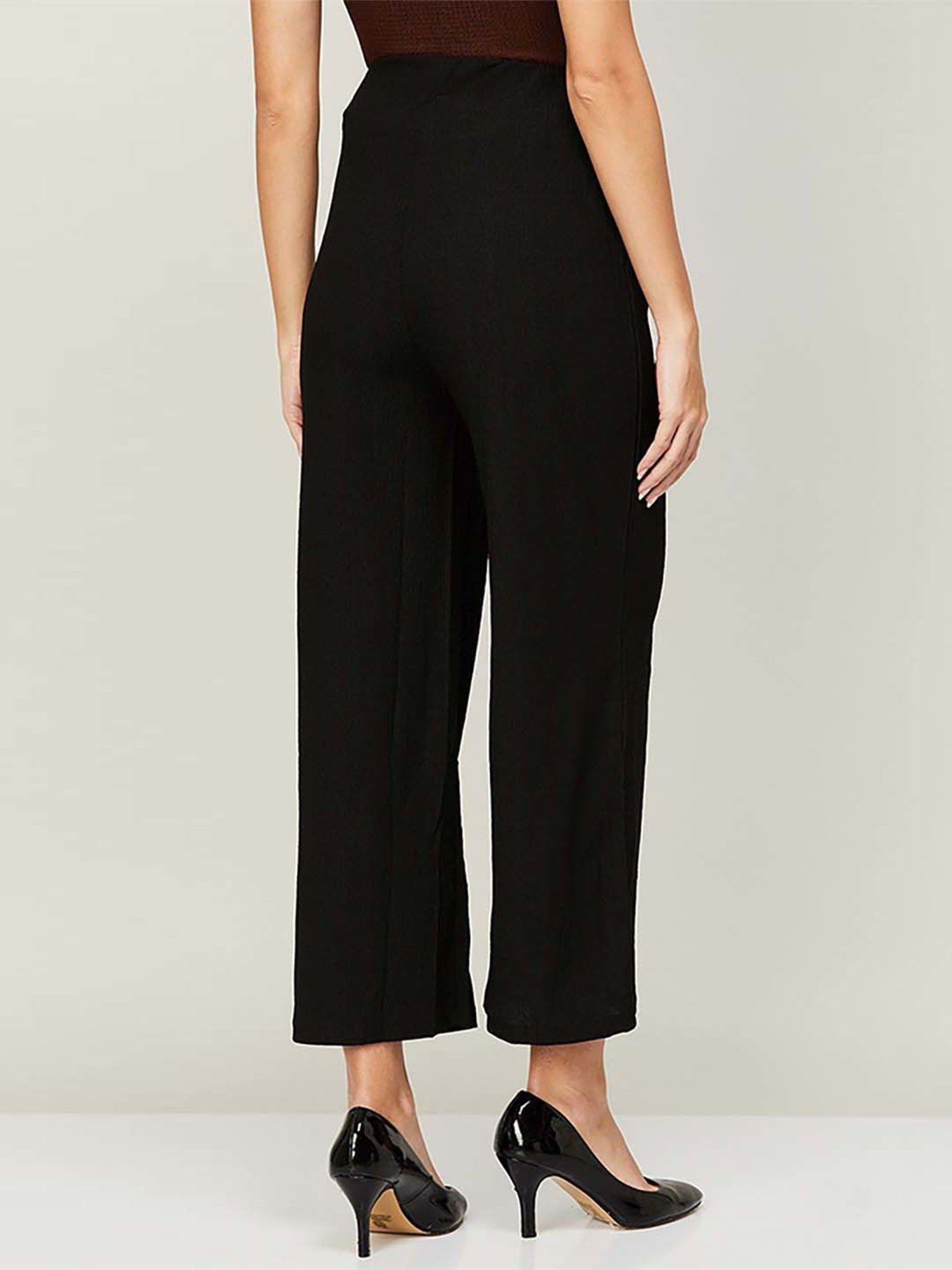 Buy CODE by Lifestyle Black High Rise Pants for Women Online @ Tata CLiQ