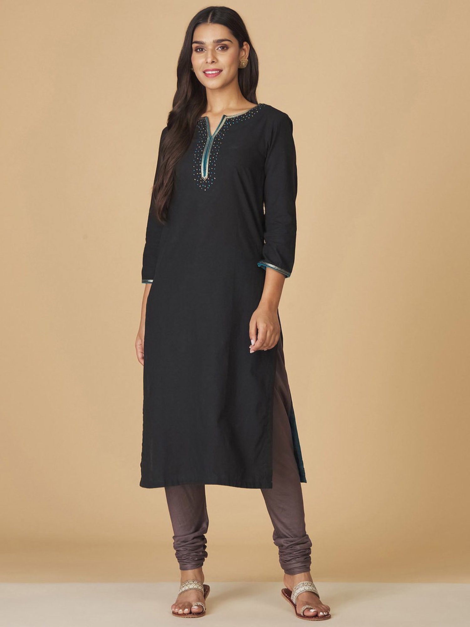 Fabindia store black kurta