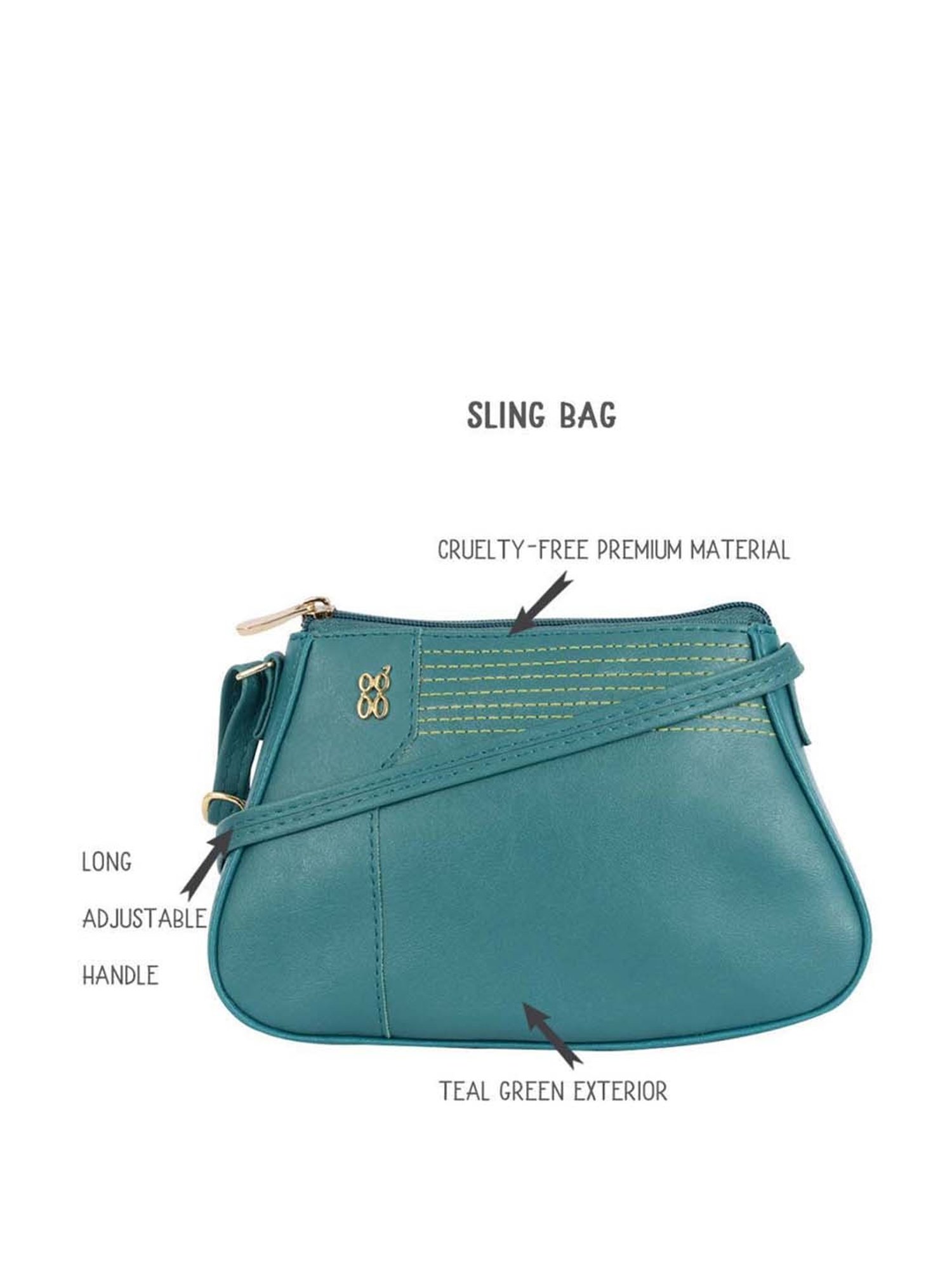 Baggit Sling And Cross Bags : Buy Baggit Foily Y G Z Green XL Sling Bag  Online|Nykaa Fashion