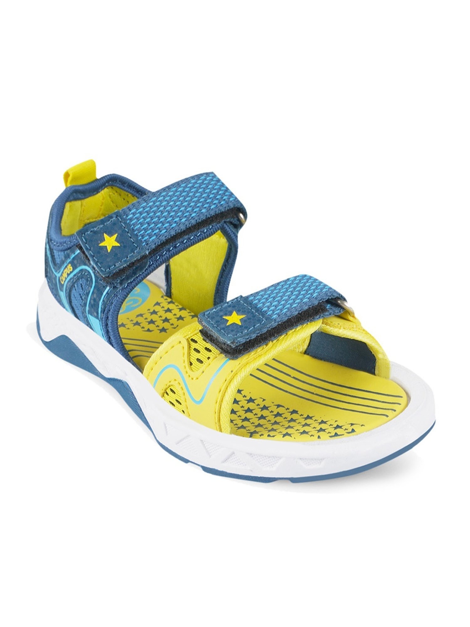 Buy Campus Kids Lime Yellow & Blue Floater Sandals for Boys at Best Price @  Tata CLiQ