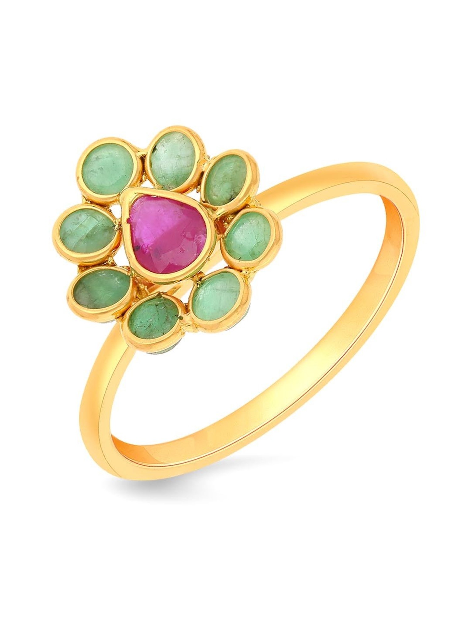 Floral Deluxe Polki and Diamond Ring