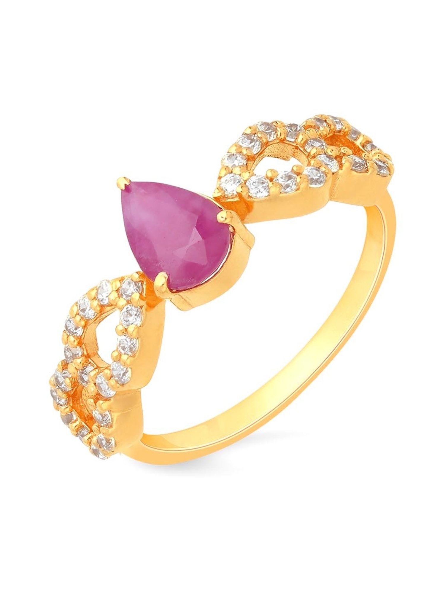 Shop Glossy Floral Gold Ring | Casual Gold Rings | Indian Jewellery Online