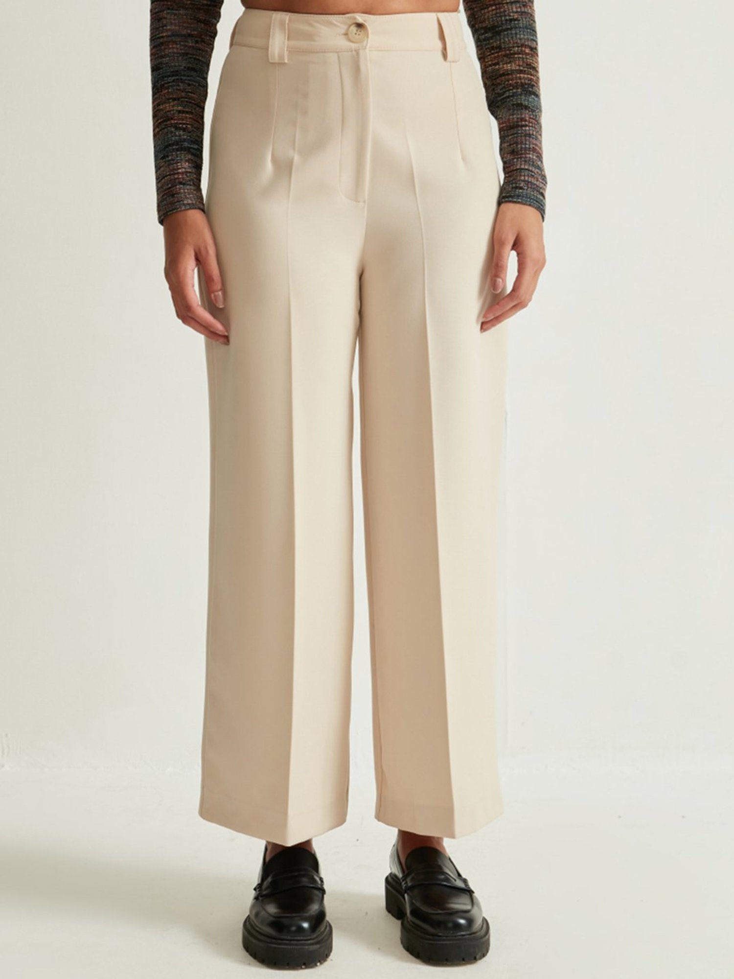 Cover Story Relaxed Women White Trousers  Buy Cover Story Relaxed Women  White Trousers Online at Best Prices in India  Flipkartcom