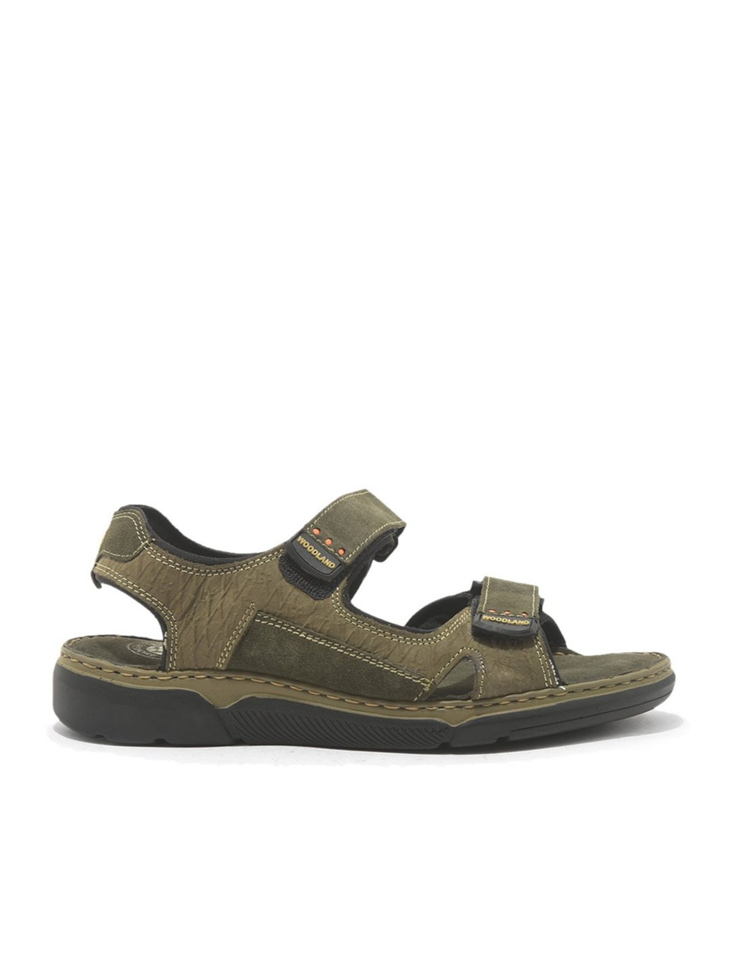 Woodland Men Olive Casual Sandal - 3681120 Olive Green