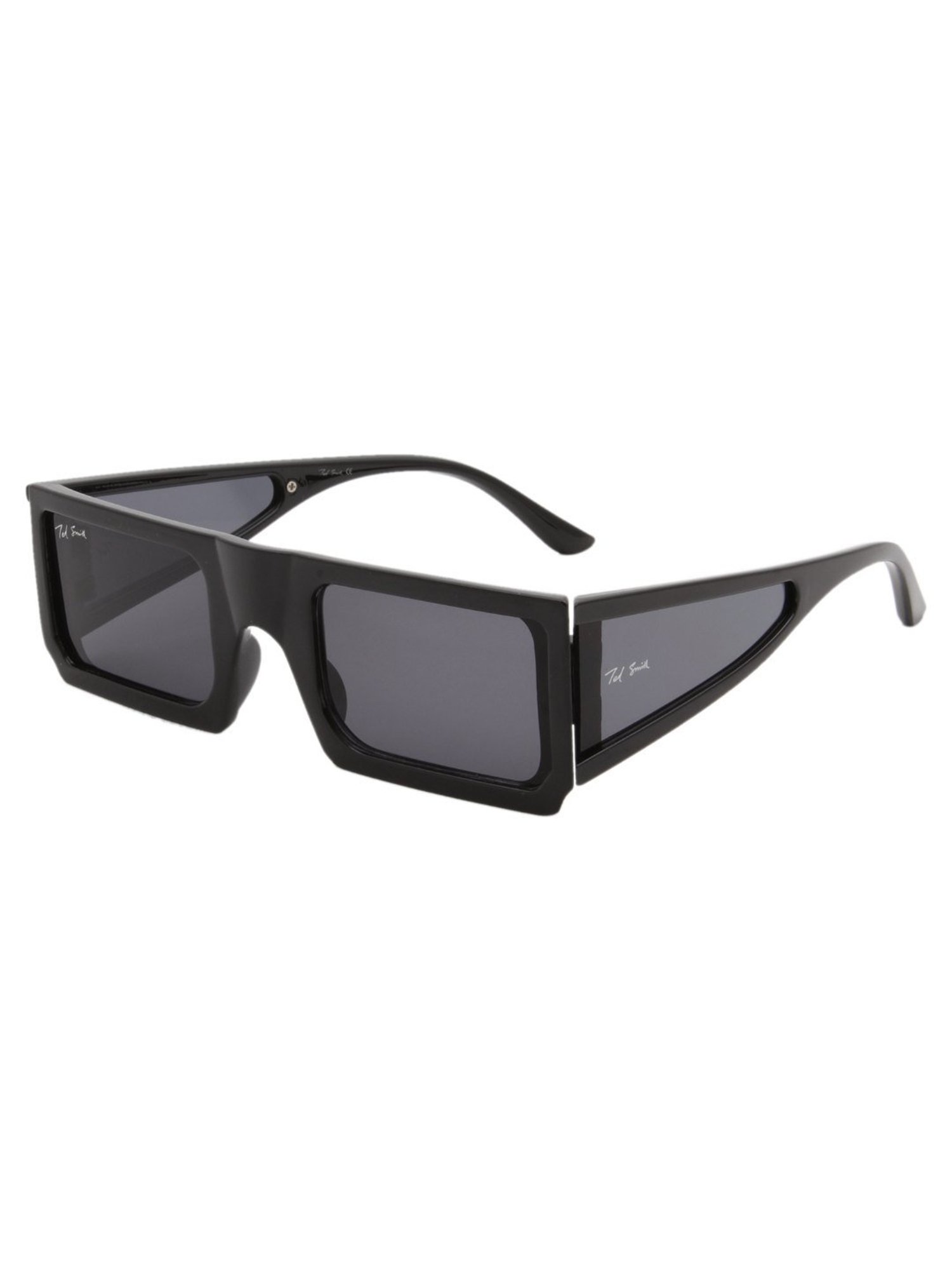 Ted Smith Black Shield UV Protection Unisex Sunglasses