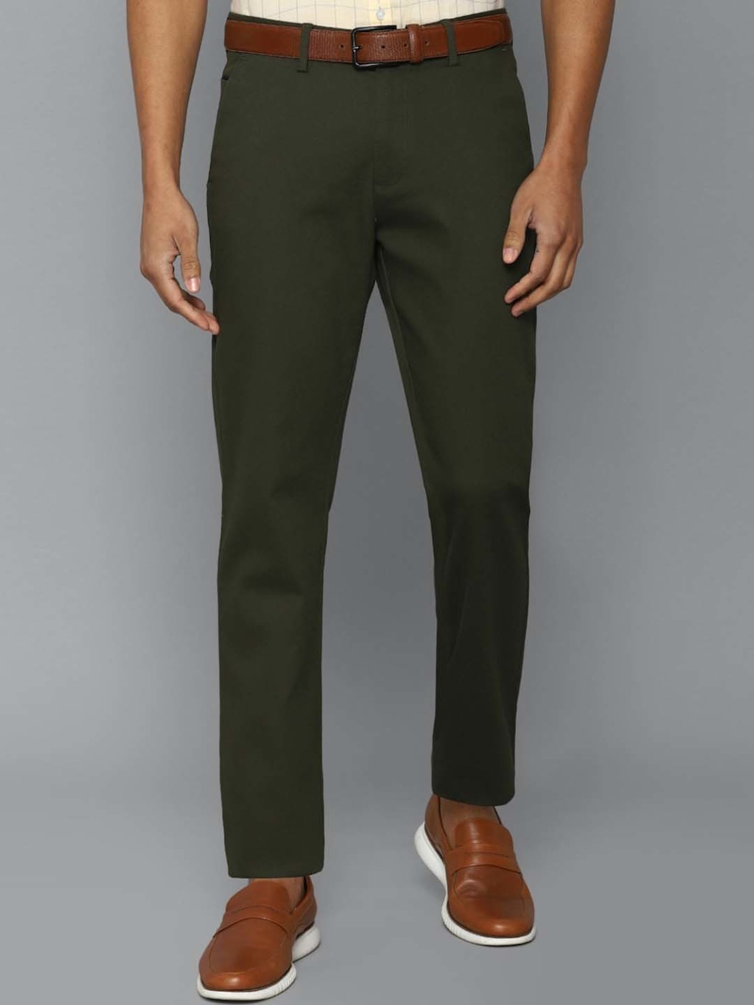 Buy Allen Solly Men Beige Solid Regular fit Regular trousers Online at Low  Prices in India  Paytmmallcom