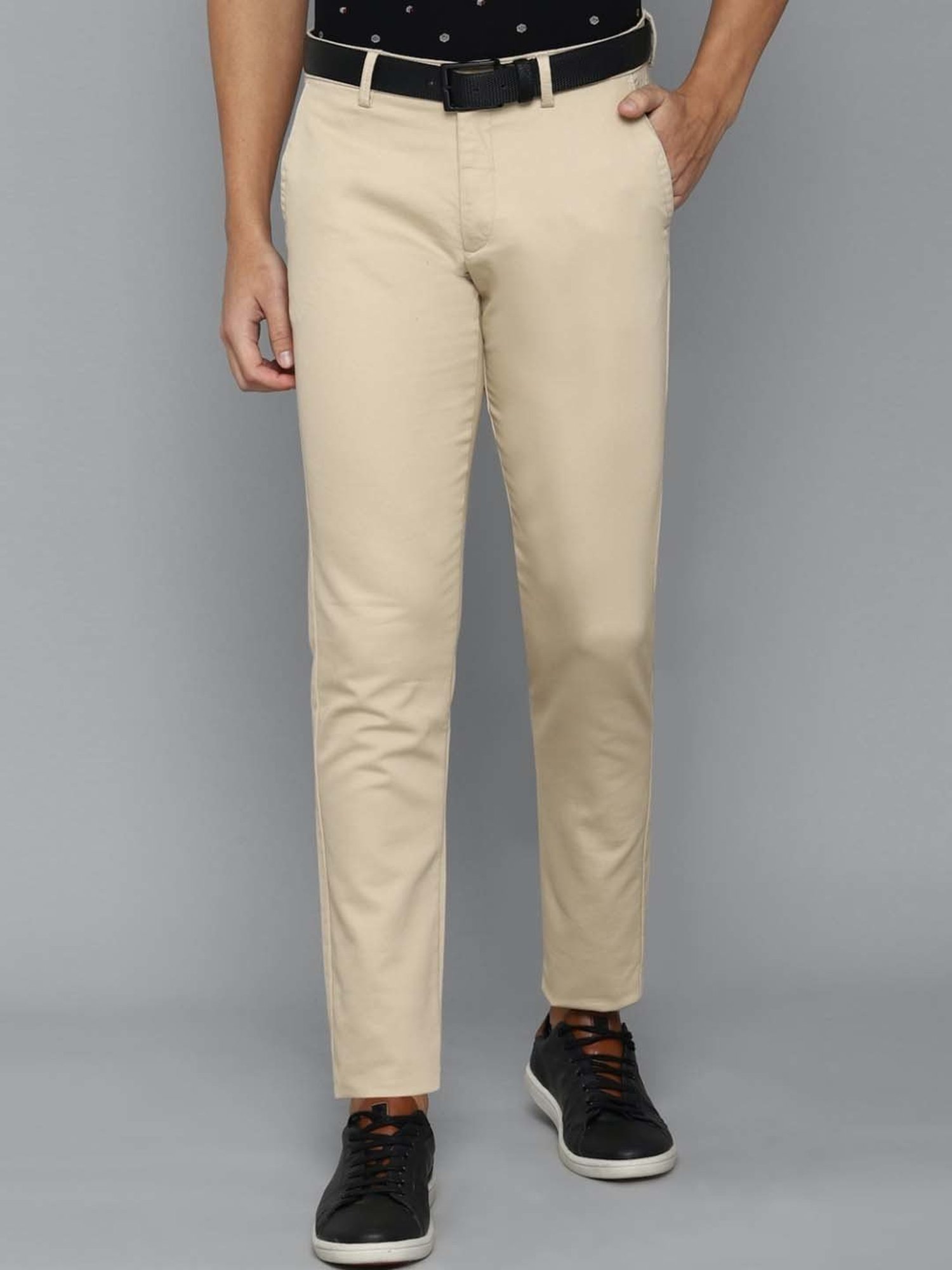Buy Parx Khaki Super Slim Fit Flat Front Trousers for Mens Online  Tata  CLiQ