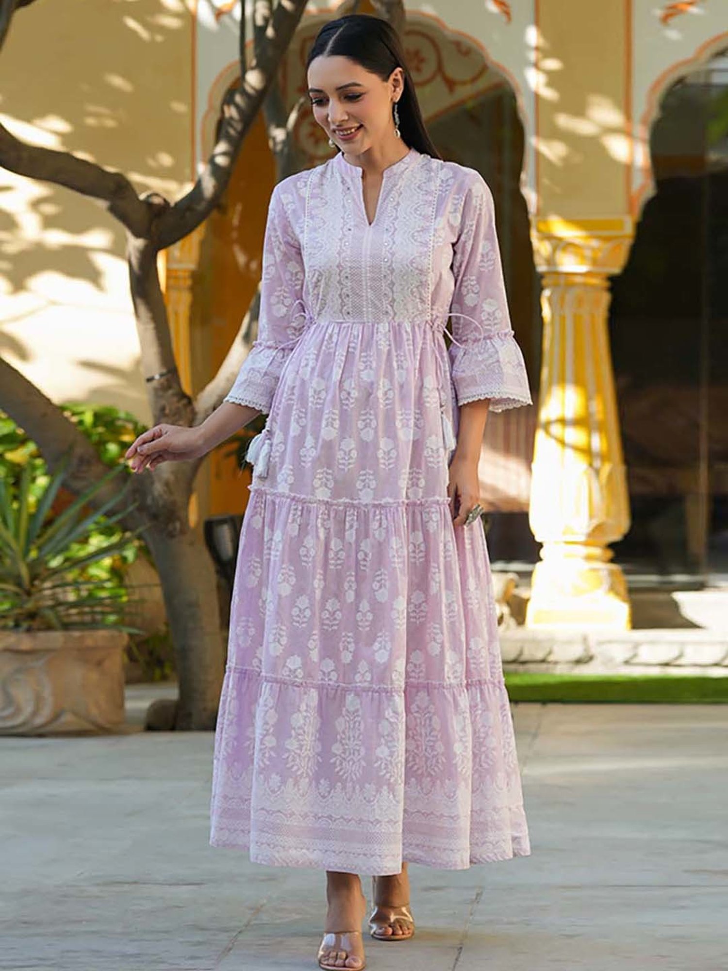 Buy Juniper Purple Printed Maxi Dress for Women Online @ Tata CLiQ