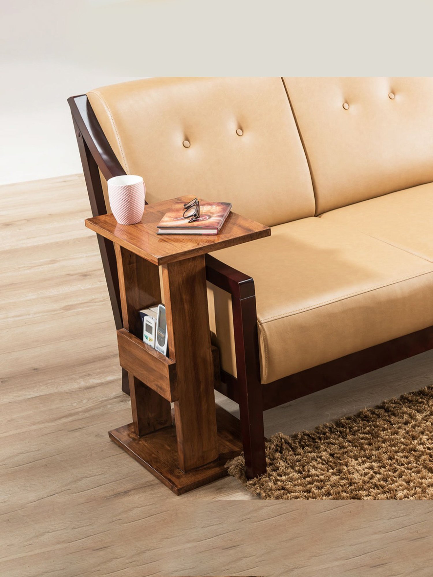 Buy Durian Jefferson Brown Solid Wood Side & End Table in Dark Oak