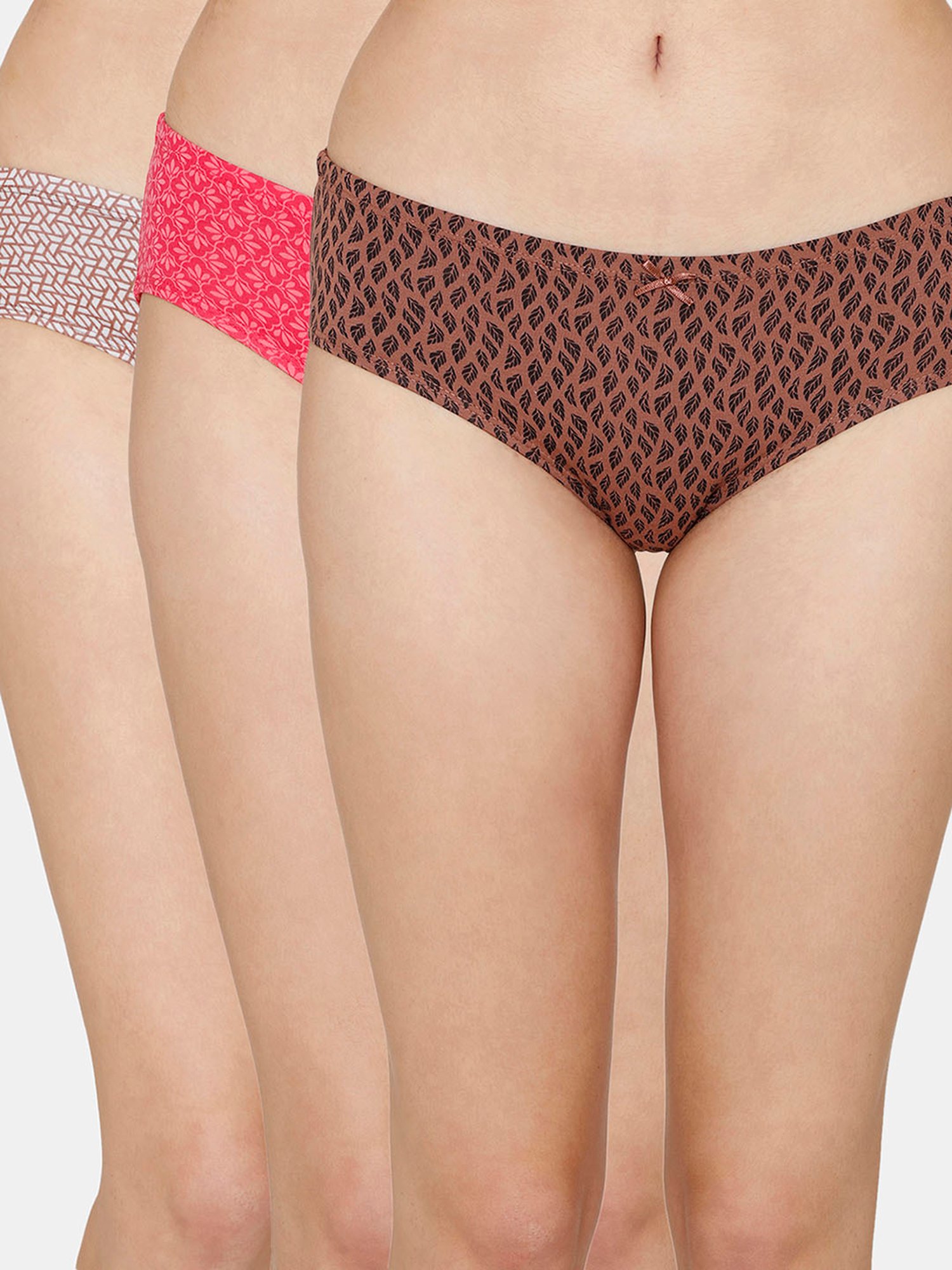 Buy Zivame Assorted Printed Hipster Panty - Pack of 3 for Women's