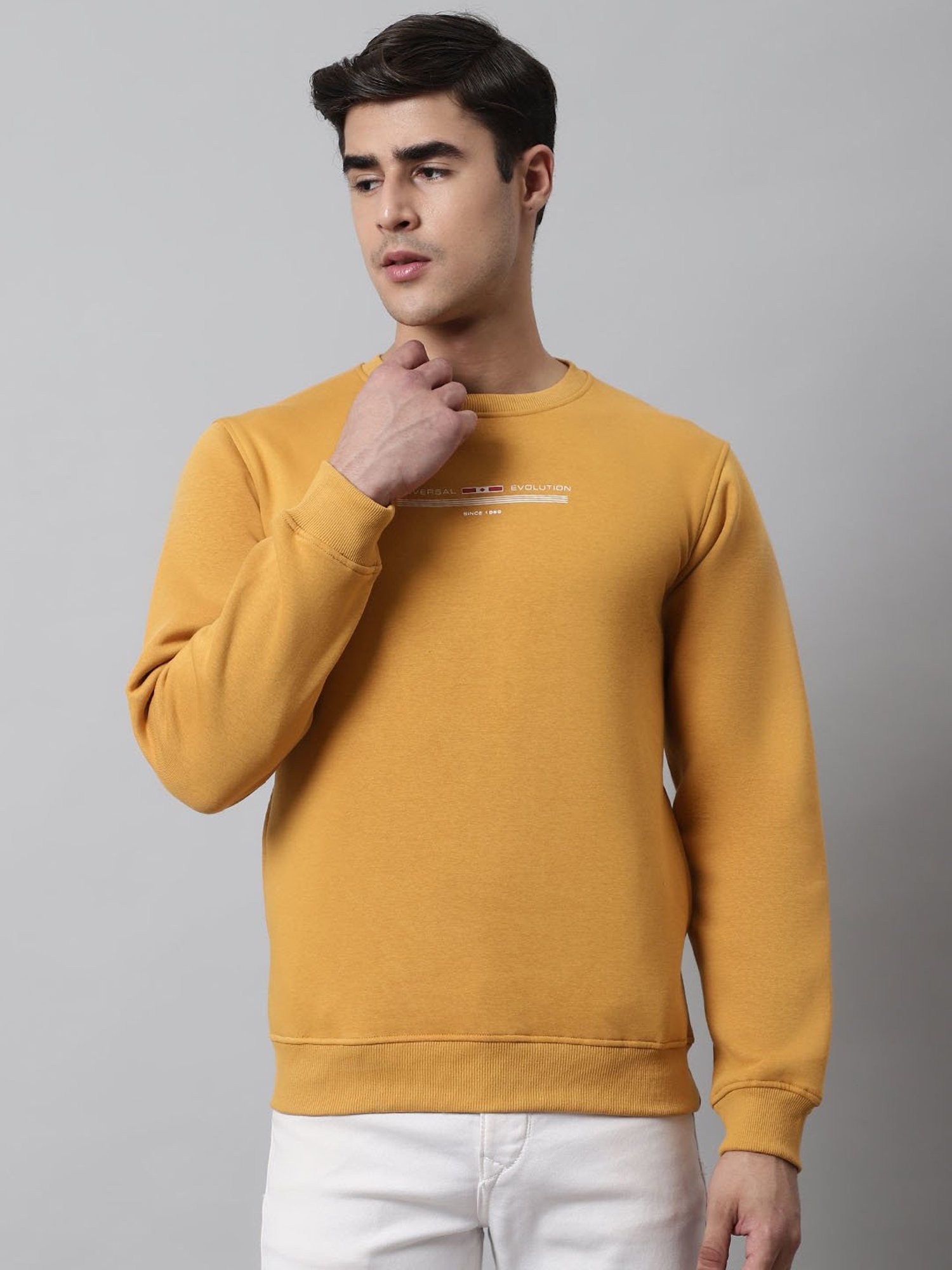 Mustard sweatshirt clearance mens