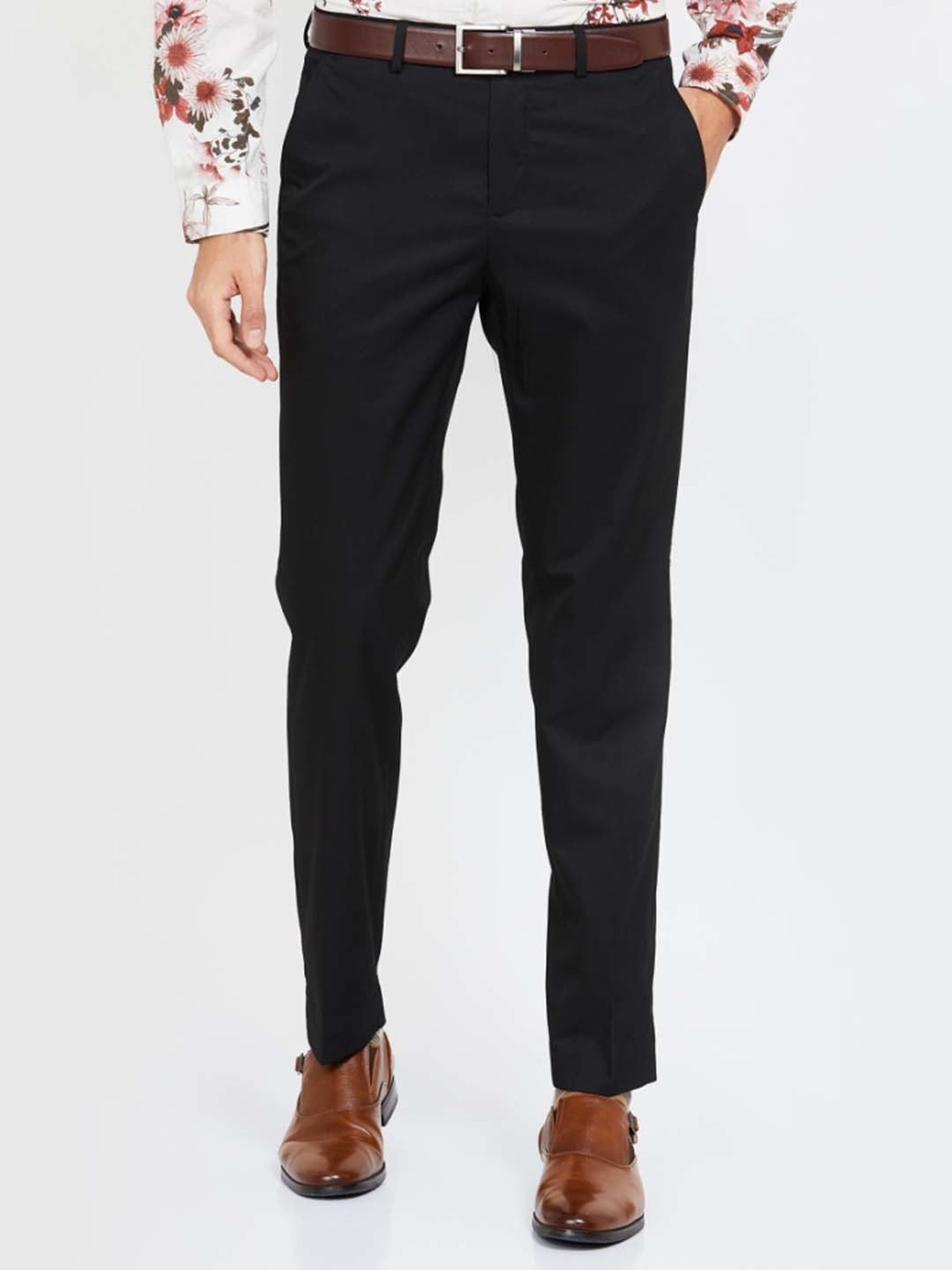 PullBear tapered pants in black and white stripe  ASOS